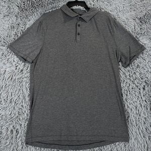 Lululemon Adult Shirt Gray Large Polo Performance Golf Casual Pullover Mens